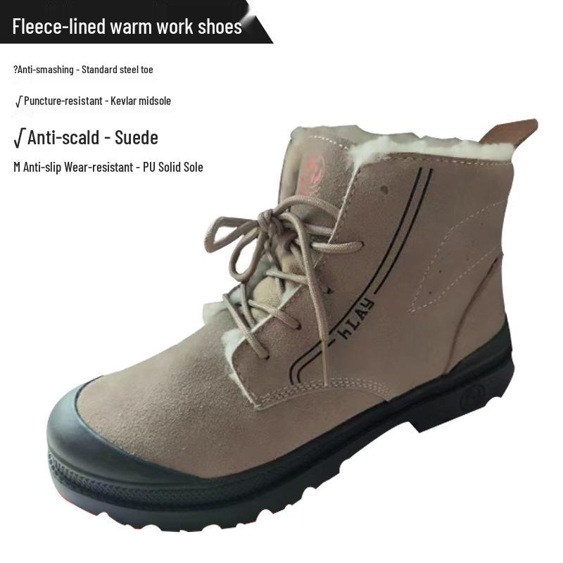 Men s Anti-Smash, Anti-Puncture Safety Work Shoes - Anti-Slip, Anti-Scald, Splash-Resistant, High-Temperature Resistant Electric Welder Shoes. 42 Cotton Anti-smash Anti-puncture