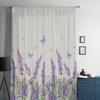 Watercolor Lavender Flower Butterfly Sheer Curtains For Living Room Bedroom Home Decor Kitchen Tulle For Windows Voile Drapes