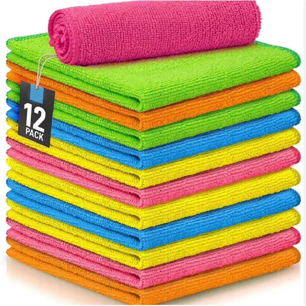 

1pc 30*30cm Water Absorbent Towel Housewares Microfiber Cleaning Cloths for Cars Red Yellow Blue Towel Kitchen Dishwashing Cloth