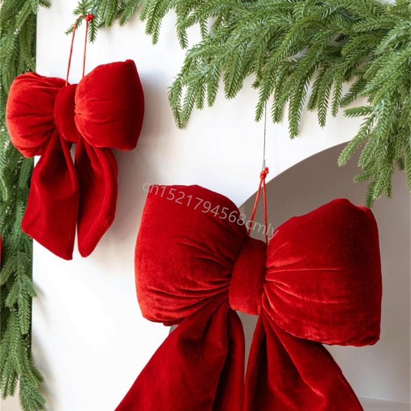 Holiday Velvets Ribbon Hanging Decoration For Restaurants Weddings And Seasonal Displays 6XDE