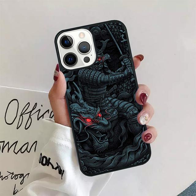 Samurai Japanese Warrior Mask Helmet Phone Case Cover for iPhone 17 Air 16 15 14 13 11 12 Pro Max Plus Coque