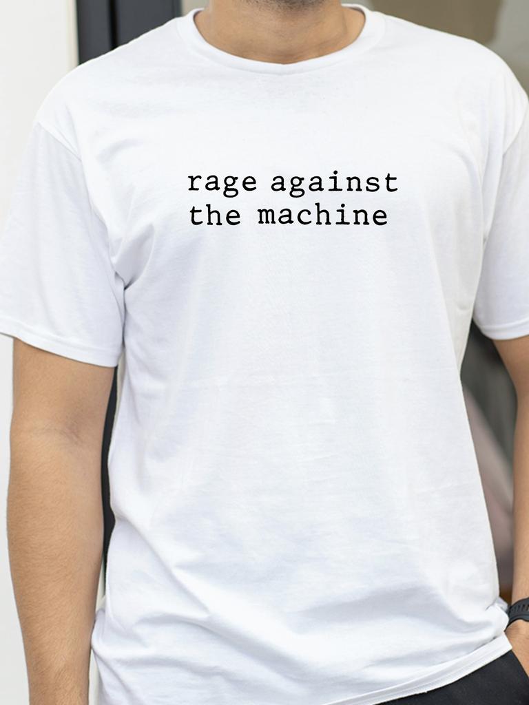 Rage Against The Machine Print T-Shirts Ratm Rap Metal Rock Liebhaber Streetwear Sommer Weiches Oberteil T-Shirt Lässig Locker Rundhals T-Shirt