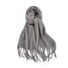 Solid Color Mohair Scarf Wholesale Autumn and Winter Warm Scarf Vacuum Packaging Labeling European and American Shawl Women