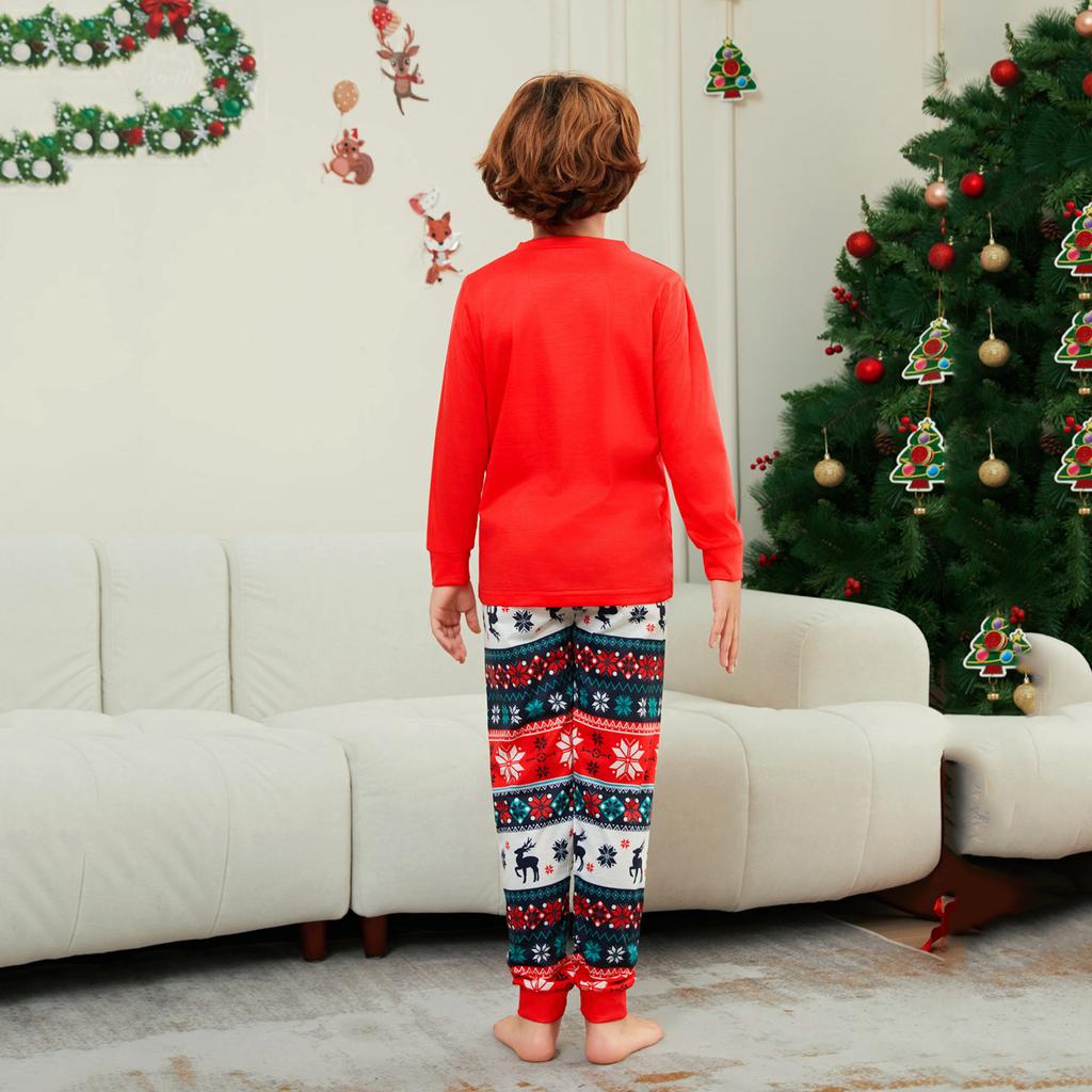 Christmas Parent Child Family Set Home Furnishings Christmas Pajamas Two Piece Set