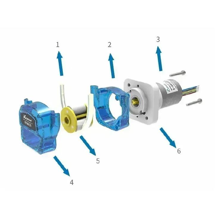 12V 24V 100ml/min 65ml/min Carmel Kamoer KPHM100 Mehrere Motoren Optional Kleine Peristaltikpumpe Geräuscharm