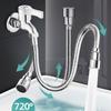 12-50cm Universal Faucet Extender Stainless Steel 360° Rotation Kitchen Sink Anti-Splash Nozzle Aerator Extension Hose 1/2 Modes