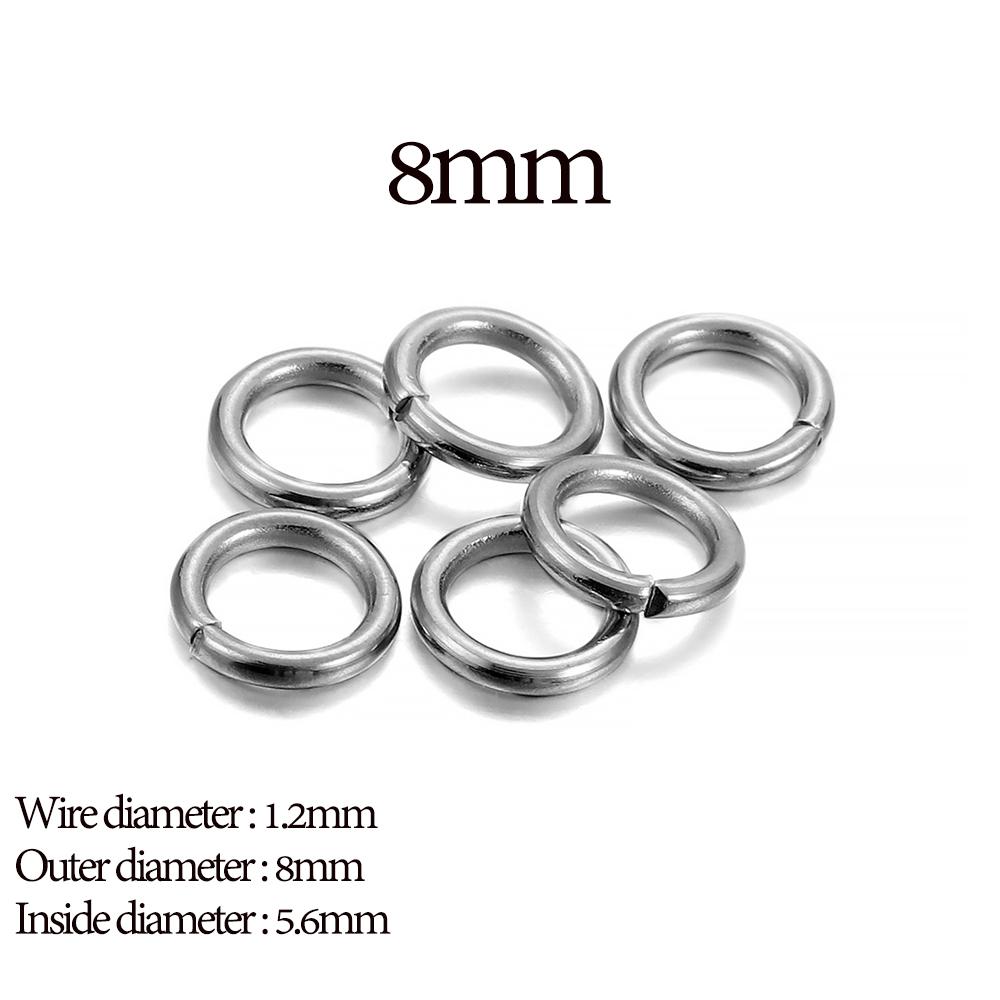 100-200Pcs/Lot Stainless Steel Split Ring Open Jump Rings Connectors For DIY Jewelry Making Findings Connectors Accessories