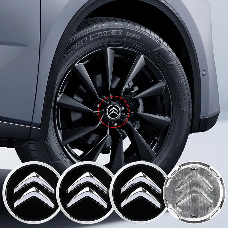 4 peças 60MM Calotas Centrais de Roda Tampa Central de Roda Para Citroen C4 C5 C3 C2 C1 C4L C6 Picasso Saxo C-ELYSEE VTS
