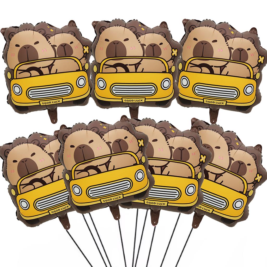 Capybara Disposable Tableware Set  Birthday Party Capybara Tablecloth Cups Plates Napkin Banner Cake Topper Kids Party Supplies