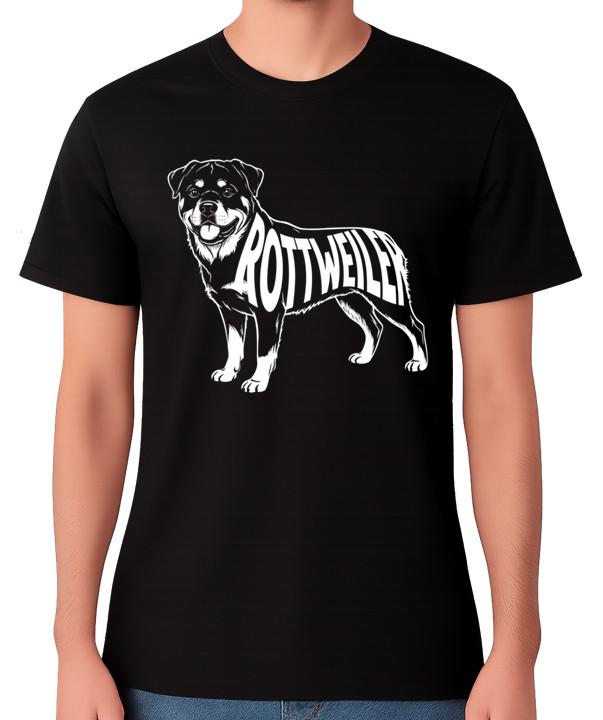 

Rottweiler Dog Silhouette Unisex T-Shirt Strong Breed Lover Tee 5XL різнокольоровий