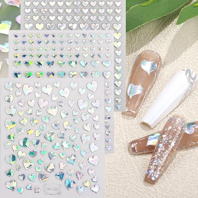 1 Sheet Valentine's Day Sweet Love Heart Adhesive Nail Sticker Decal Nail Art Decoration