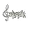 Elegant Microphone Music Note Brooch Club Badge for Women Men Fashion Band Souvenir Jewelry Accessories Gifts
