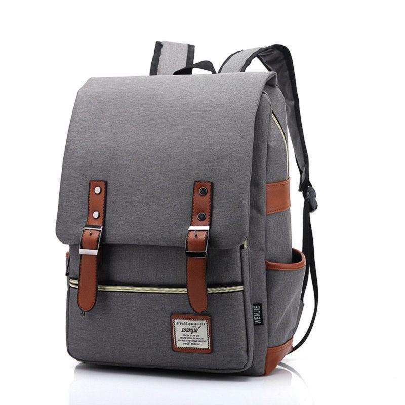 Luxurious Durable Canvas Leather Travel Backpack With Comfortable Shoulder Strap