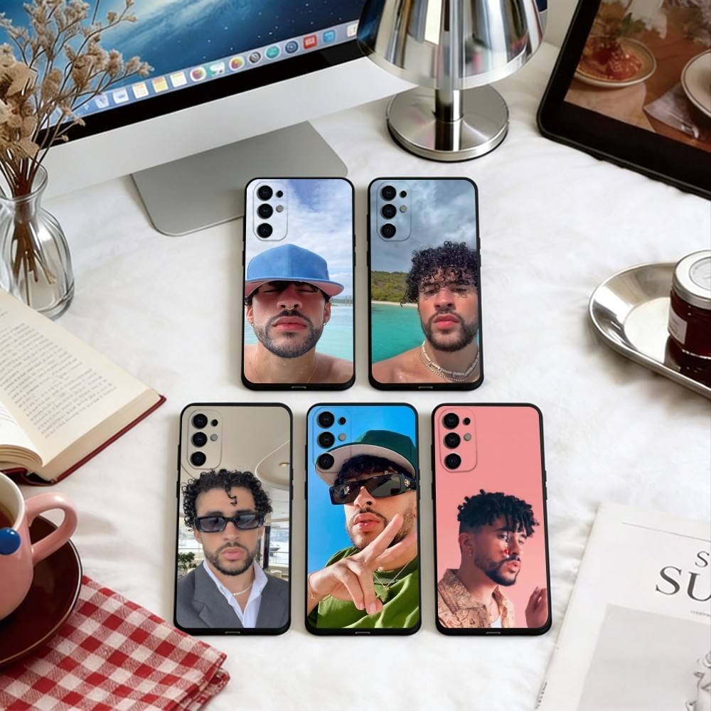 Bad Bunny Phone Case For Samsung S25,S24,S21,S22,S23,S30,Ultra,S20,Plus,Fe,Lite,Note,10,Soft Black Cover