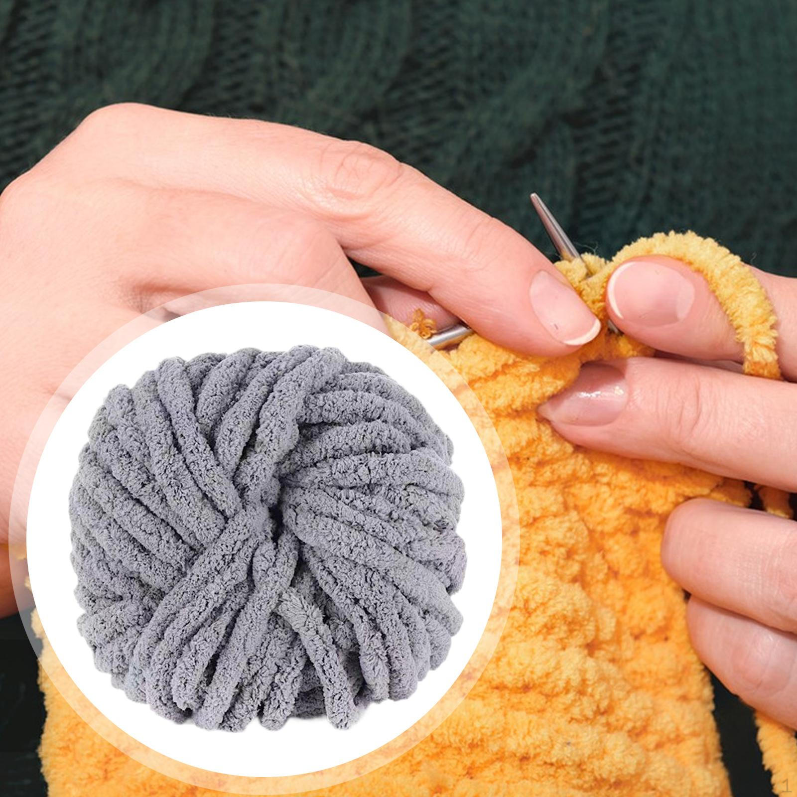 

Arm Knitting Yarn 2cm Jumbo Tubular for Weaving Sweater Knitted Blanket Mat Gray