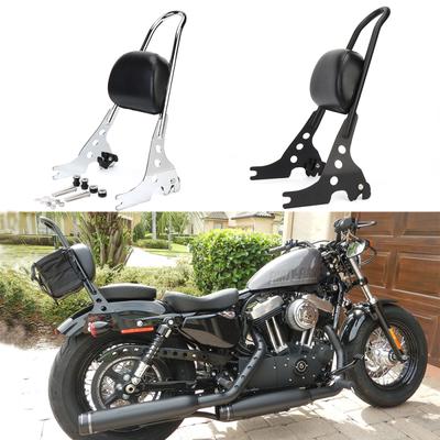 Motorrad-Beifahrerrückenlehne Sissy Bar Kissenpolster für Sportster XL883 1200 48 04–15