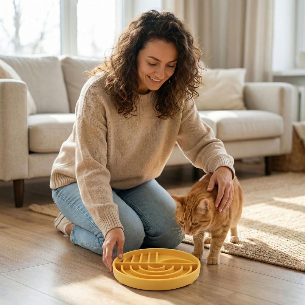 Pet General With Suction Cups Slow  Eating Bowl Feeding Pet Bowl