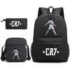 Soccer Star Backpack Set 3 In 1, Youth School Bookbag with Shoulder Bag and Pencil Case, Sports Travel Rucksack