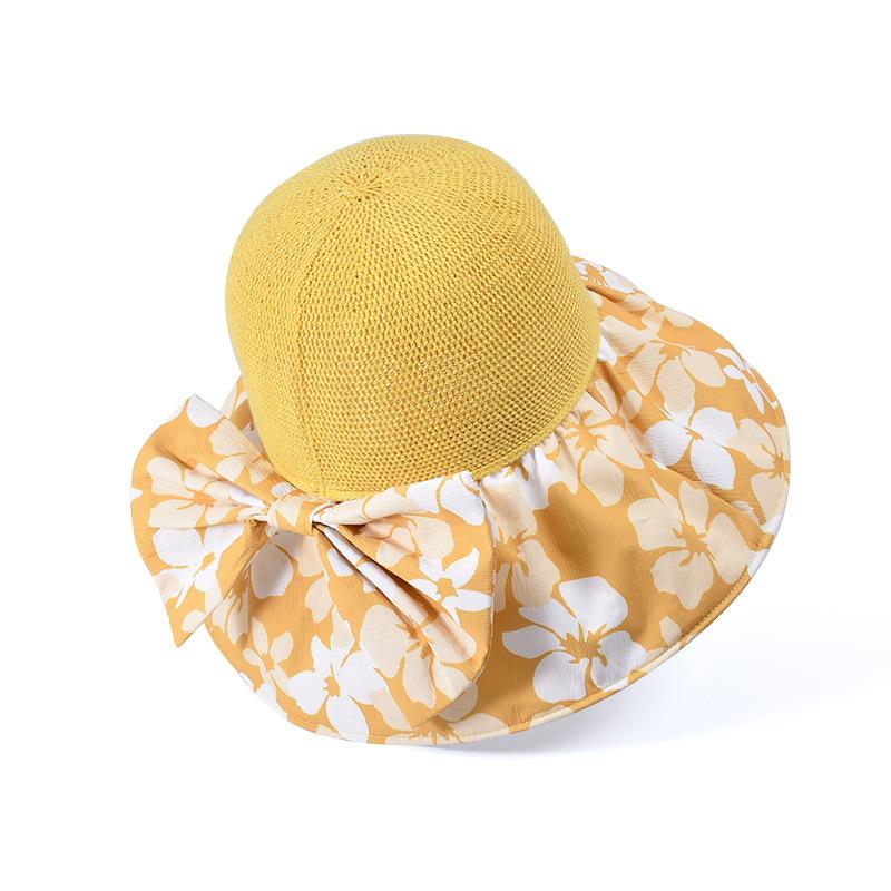 New Summer Sun Hat Children Fashion Big Brim Sun Protection Bucket Hat Outdoor Travel Face Cover Beach Sun Hat