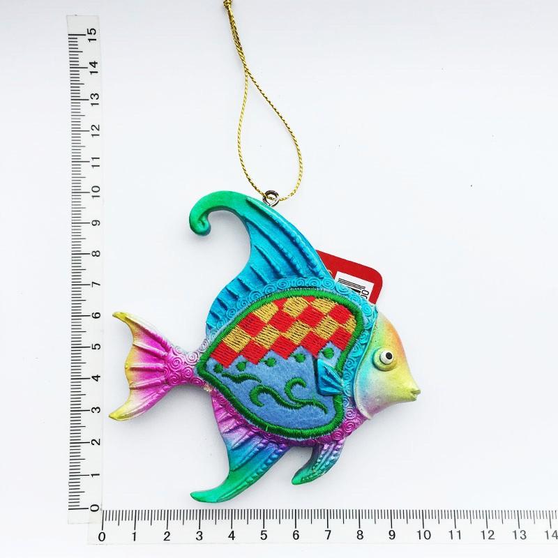 Bali Touristensouvenir Kreativer Kühlschrankmagnet Harz Stickerei Fisch Magnetische Kühlschrankmagnete Bemaltes Dekoratives Kunsthandwerk