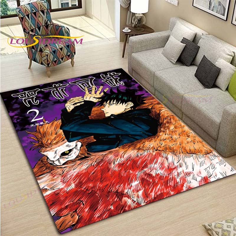 Cartoon Jujutsu Kaisen Floor Mat Door Mat Bathroom Non-slip Carpet Anime Carpet Printing Floor Mat Carpet