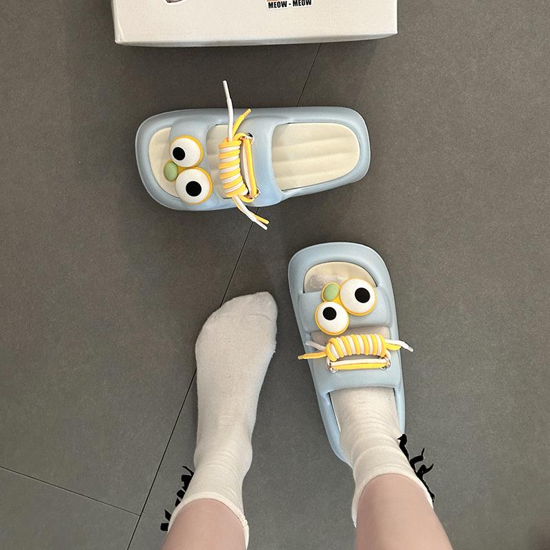 Fun Clown Fish Slippers Ladies Summer Cartoon Decoration One Word Sandals Go Out Versatile Casual