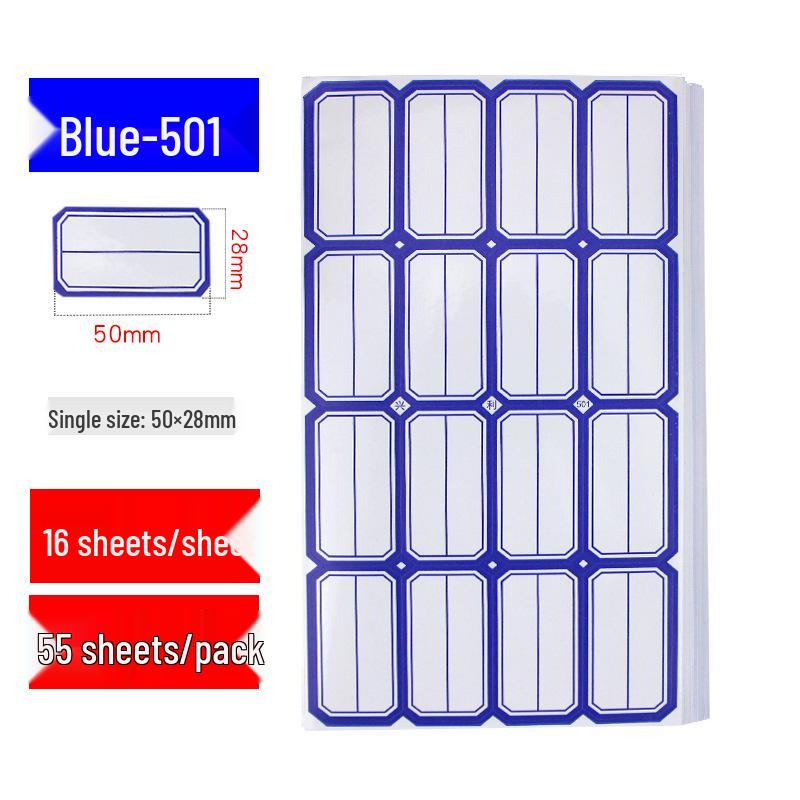 Ręcznie pisane naklejki samoprzylepne: Puste identyfikatory, klasyfikacja książek i naklejki z cenami