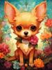 Haft diamentowy uroczy chihuahua 30x40 cm