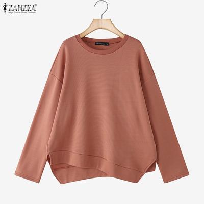 Hauts Tee Pulls Décontractés pour Femmes à Col Rond Manches 3/4 Amples