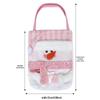 Christmas Candy Bags with Santa Claus Design, Imitation Linen Gift Bags for Holiday Decor