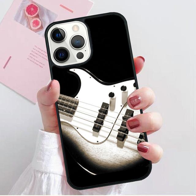 

Guitar Bass Rock Strings Phone Case Back Cover for iPhone 17 Air 16 15 14 13 11 12 Pro Max PlusS Shell Coque iPhone 12or12pro