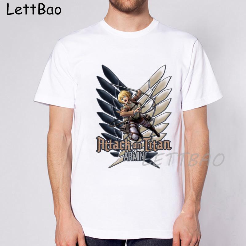 Fashion Japanese Anime Attack On Titan T Shirt Men Funny Cartoon Cool T Shirt Summer Casual
