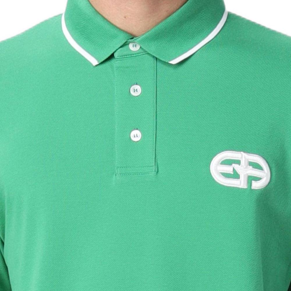 Emporio Armani Solid Color Crew Neck Pullover Casual Short Sleeve Polo Shirt Men Tops Green 6L1FA51JTKZ0560