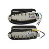 FLEOR Alnico 2 Humbucker Pickups HBA2 E-Gitarre Humbucker Hals- und Steg-Pickup-Set, Schwarz