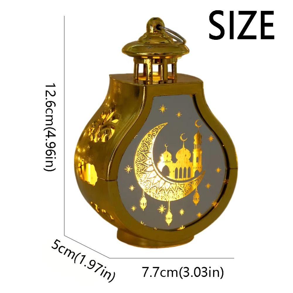 Creative Pear-shaped Candle Holder Retro Vintage Ramadan Lantern Portable Battery Powered LED Lantern Light