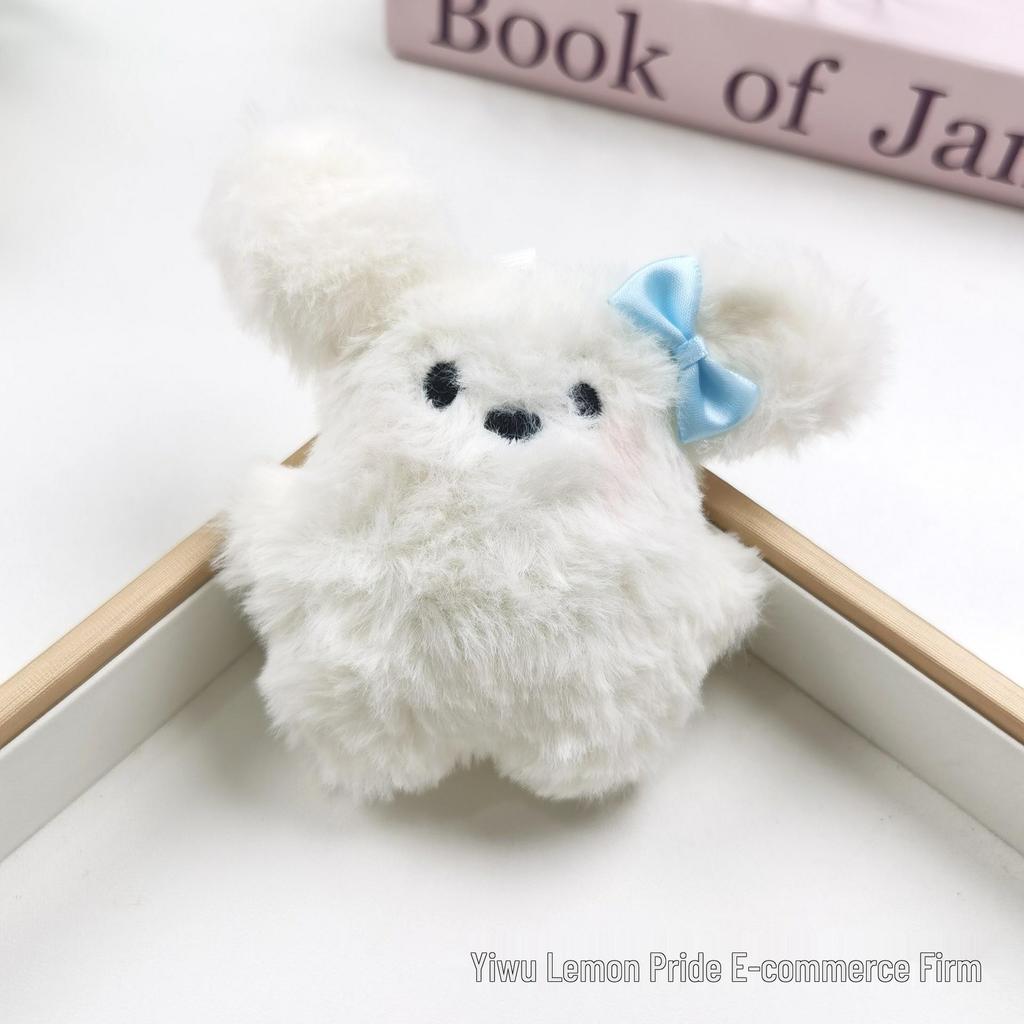 Flying Rabbit Plush Pendant: Cute Bow & Sunglasses Keychain - Perfect Small Gift or Souvenir
