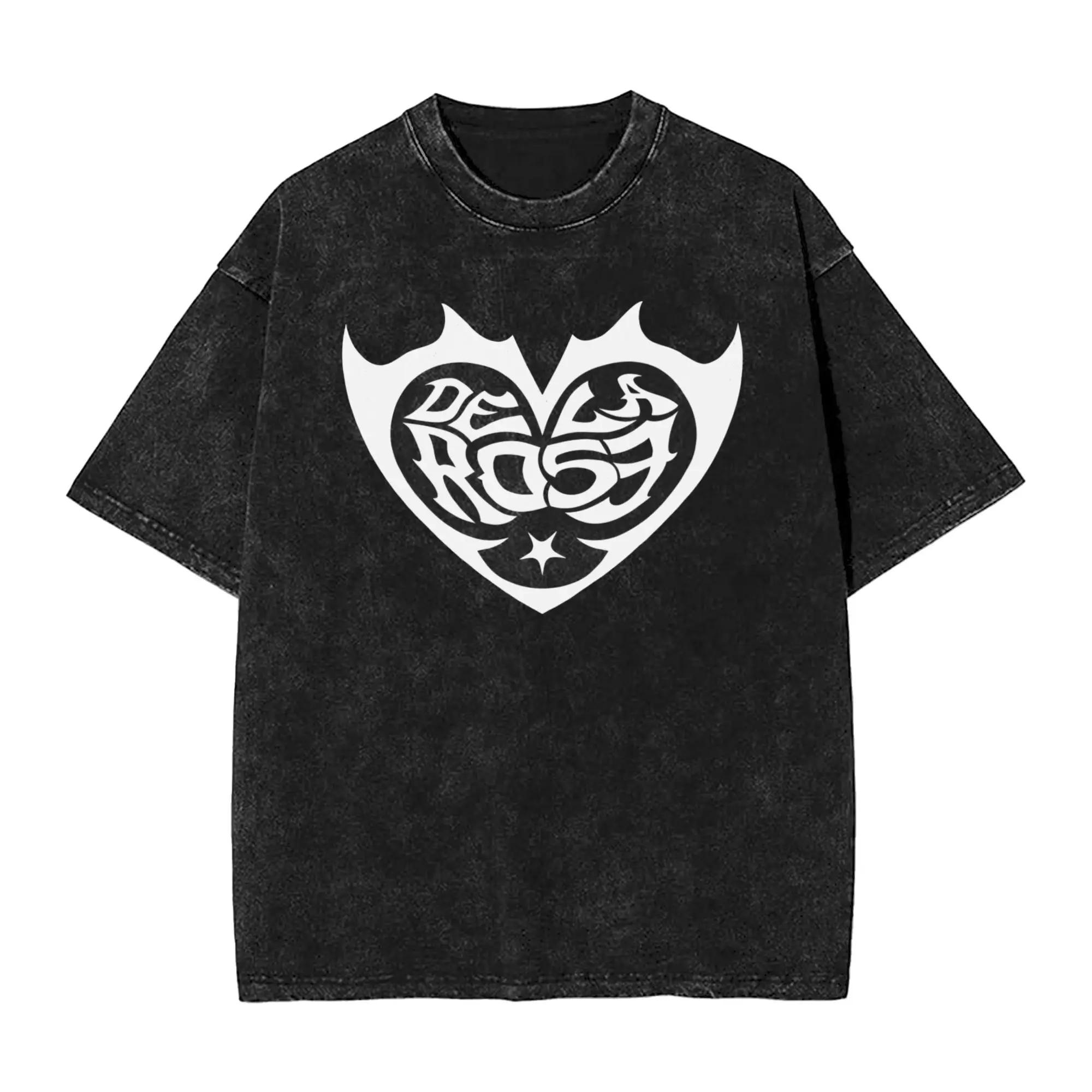 

Singer De La Rose Women Unisex T Shirt Washed Amazing Tees Short Sleeve Crewneck TShirt Cotton Graphic Clothes S