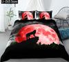 New Wolf Bedding Set Single Twin Full Queen King Size Animal Bloodthirsty Wolf Bed Set Aldult Kid Bedroom Duvetcover Sets 3D 037