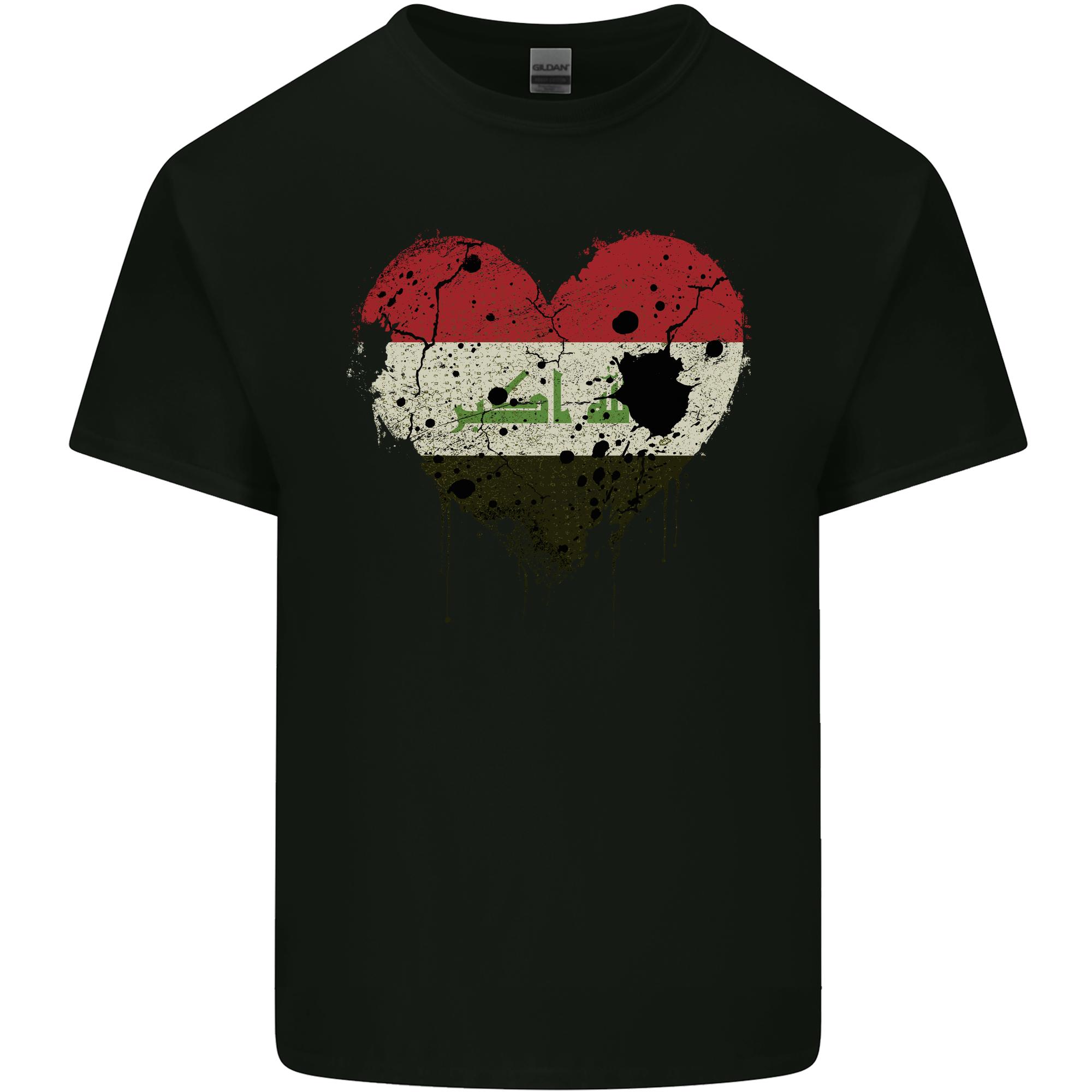 Love Iraq Flag Iraqi Day Football Unisexs Light Cotton TShirt S