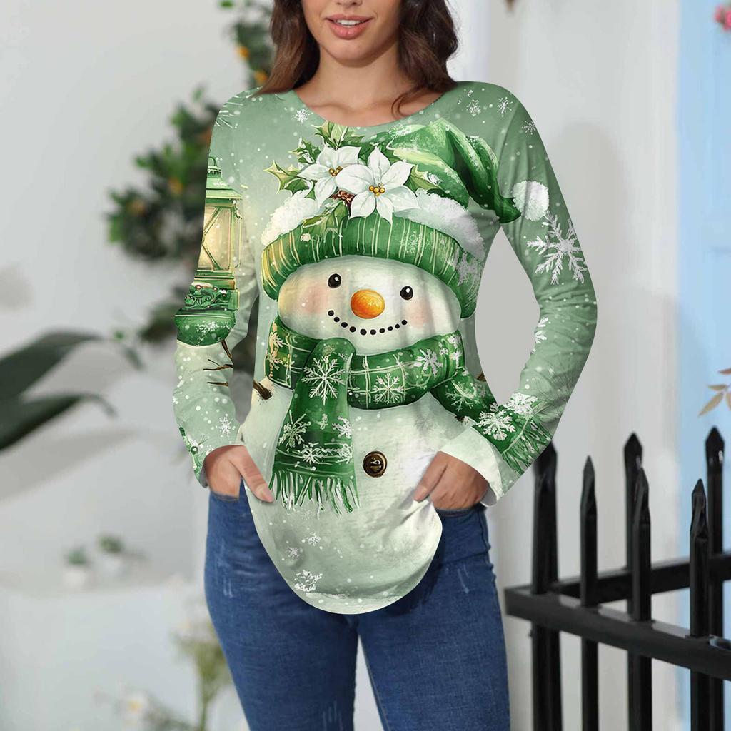 Dámská trička Podzimní ležérní trička s dlouhým rukávem Mikina Vintage grafický potisk Top Pulovr Valentýn