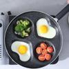 4-Hole Frying Pot Pan Thickened Omelet Pan Non-stick Pans Pan Steak Purpose Pan Cooking Cookware Dual Pancake Egg Egg Ham O1Q1