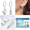 Original 925 Silver Hoop Earring Zirconia Irregularity Stud Earring For Women Engagement Birthday Jewelry Gift