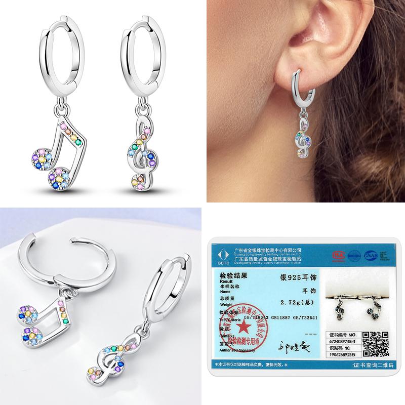 Original 925 Silver Hoop Earring Zirconia Irregularity Stud Earring For Women Engagement Birthday Jewelry Gift