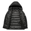 XueZhongFei Leichte Herren-Daunenjacke kurz mit abnehmbarer Kapuze