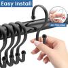 Shower Curtain Hooks Rings, 12 Pcs S Shape Shower Curtain Hooks, Rust Proof Shower Curtain Rings, Shower Hooks for Shower Curta, Kitchen Utensils,