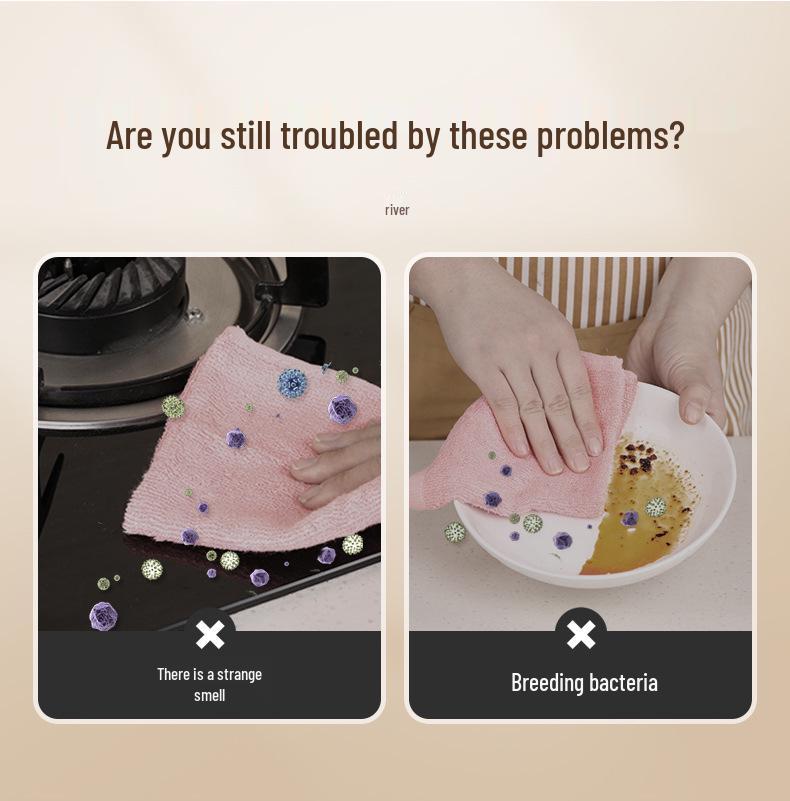 Miao Liya Thick Flannel Double-Sided Towel for Multi-Purpose Home Cleaning, Assorted Colors