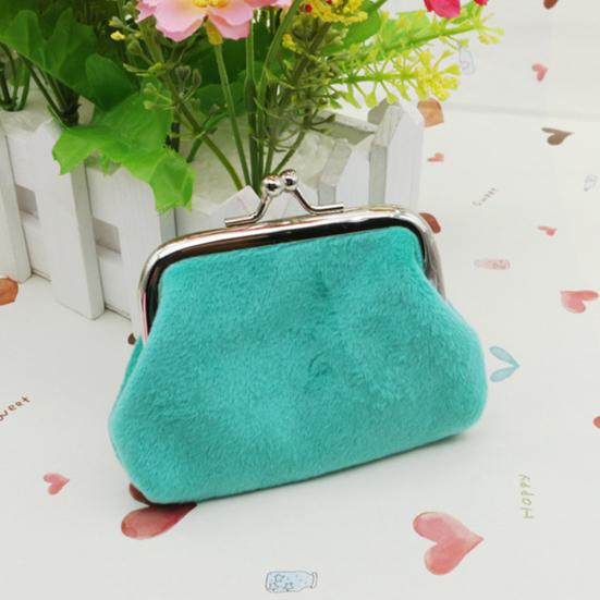 Mini Coin Purse, with Classic Kiss-lock Buckle Design, Portable Velvet Coin Purse, for Coins Earrings Lipstick Samples Daily Use