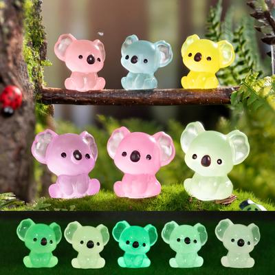 Glow-in-the-dark Koala Micro Landscape Gardening DIY Crystal Ball Decoration Accessories Cute Little Koala Resin Decoration