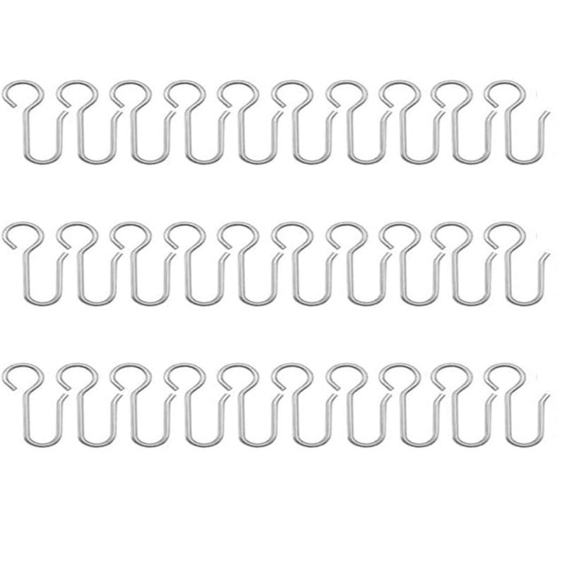 

30Pcs Curtain Track Hooks S Shaped Metal Curtain Hooks Shower Curtain Wire Hooks Drapery Hooks for Ceiling Curtain Track 1