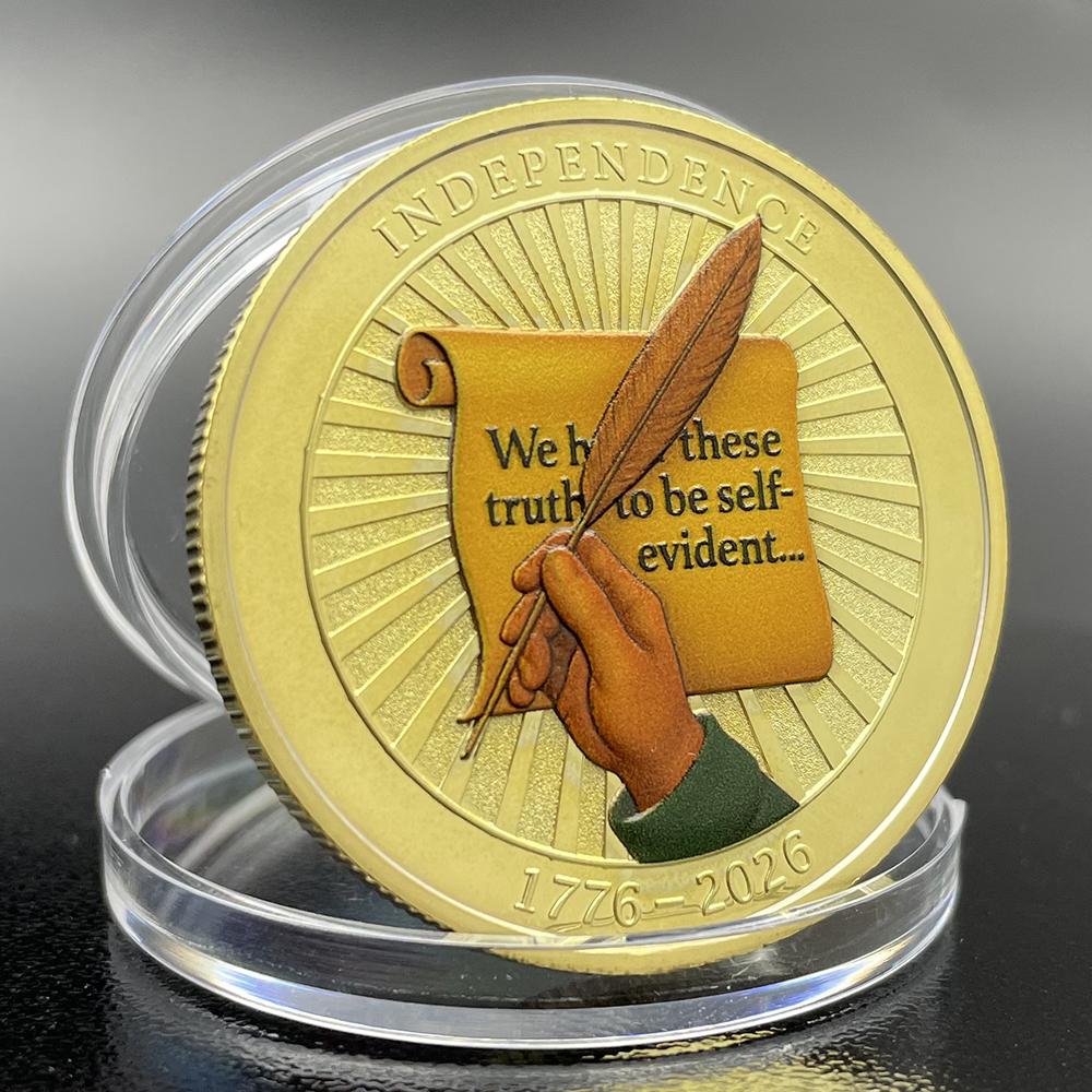 2026 U.S. 250th Anniversary We Hold These Truths To Be Self-evident Liberty Commemorative Coin Medal in Capsule